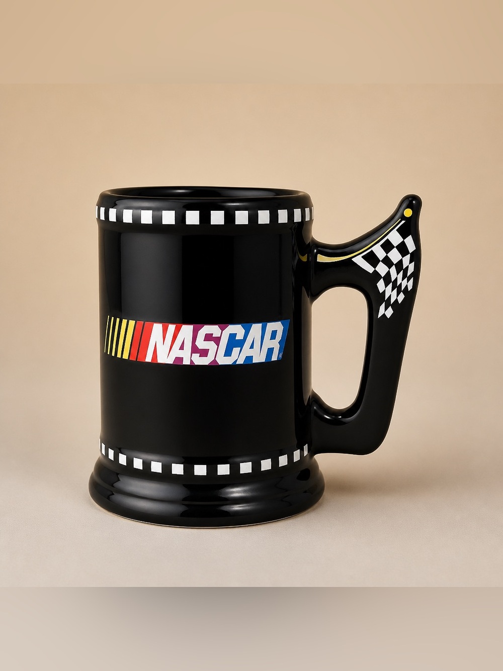NASCAR black ceramic beer stein 2003 24 OZ.